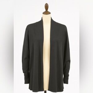 Ella Moss Black Open-Front Cardigan